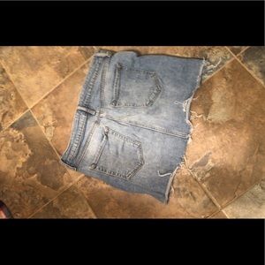 Denim jean mini skirt